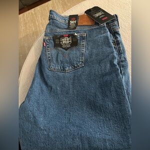 Levi's Womens Straight 501 Jeans in Classic Blue Denim